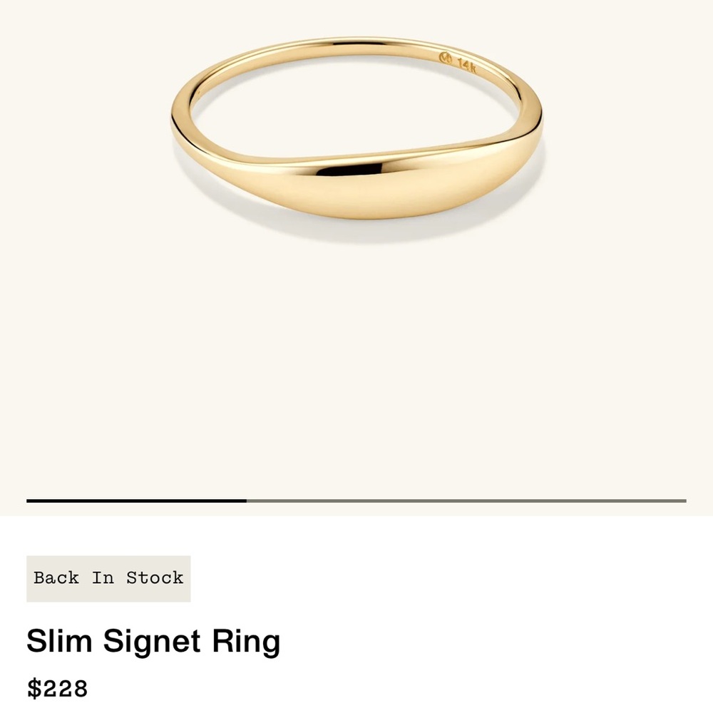 Mejuri Gold Minimalist Signet Ring